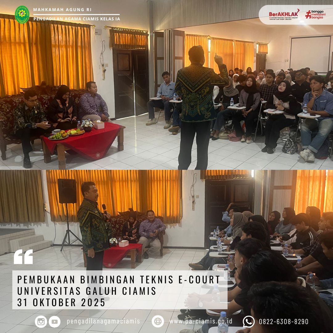 sosialisasi bimtek ecourt 311025